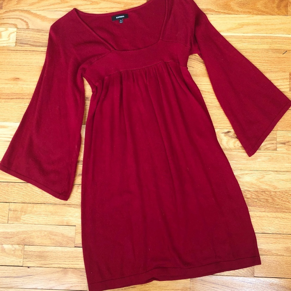 Express bell sleeve sweater dress. Size S